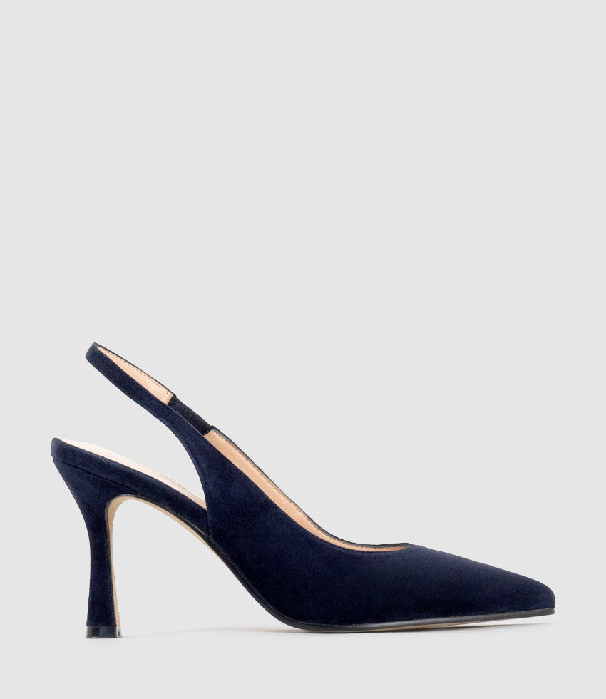 ARILLA85 Slingback Pump in Navy Suede