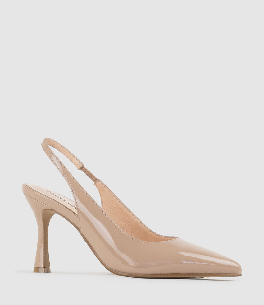 ARILLA85 Slingback Pump in Nude Patent - Edward Meller