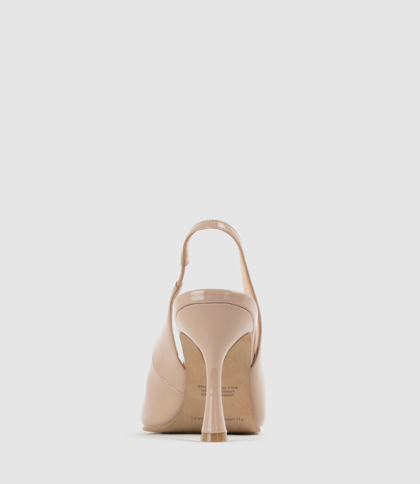 ARILLA85 Slingback Pump in Nude Patent - Edward Meller