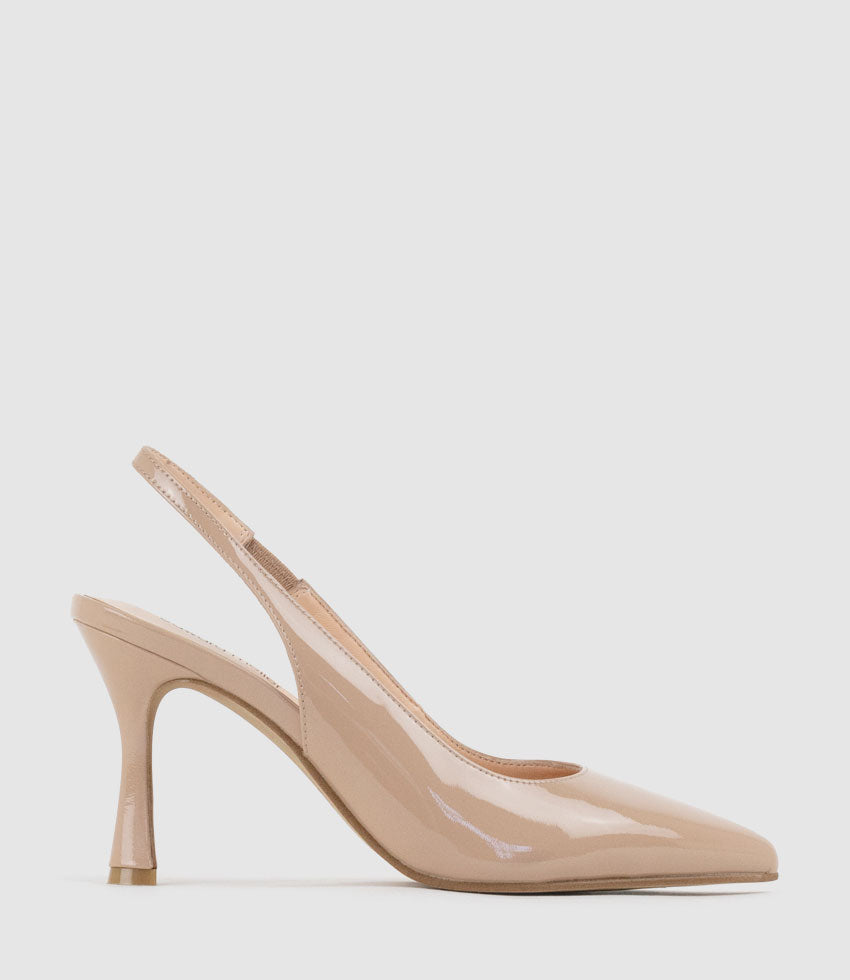 ARILLA85 Slingback Pump in Nude Patent - Edward Meller