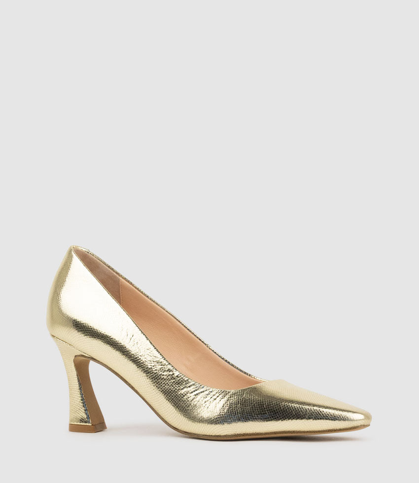 AVARI75 Chiselled Pump in Gold Mosaic - Edward Meller