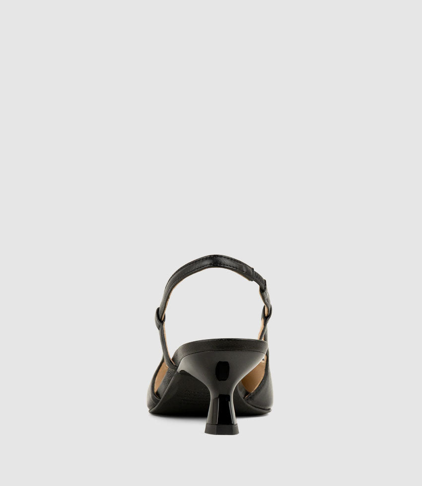 DEMETER60 Slingback with Ornament in Black - Edward Meller