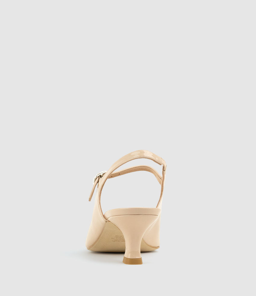 DEVINA60 Mary Jane Slingback Pump in Nude Patent - Edward Meller