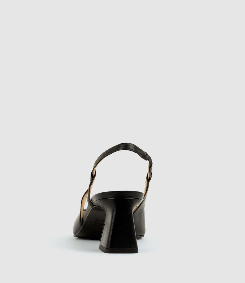 DORINDA70 Block Heel Slingback in Black - Edward Meller