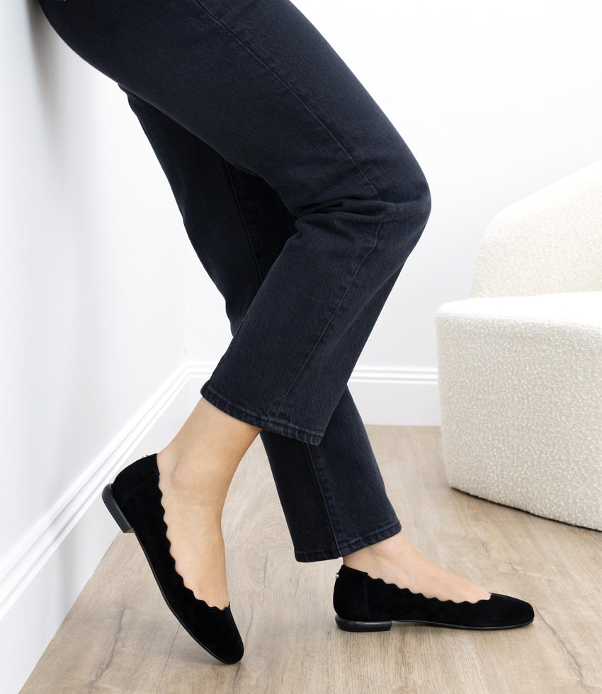 Womens suede flats sales