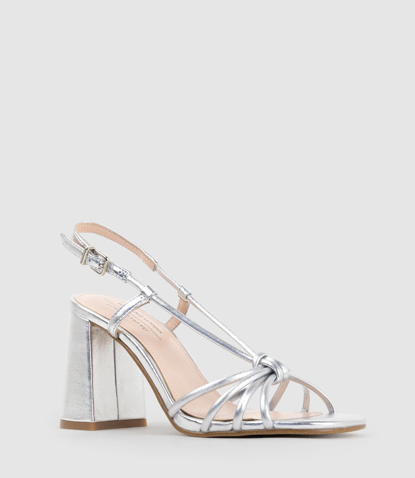 KYA85 Tubed Knot Sandal in Silver - Edward Meller