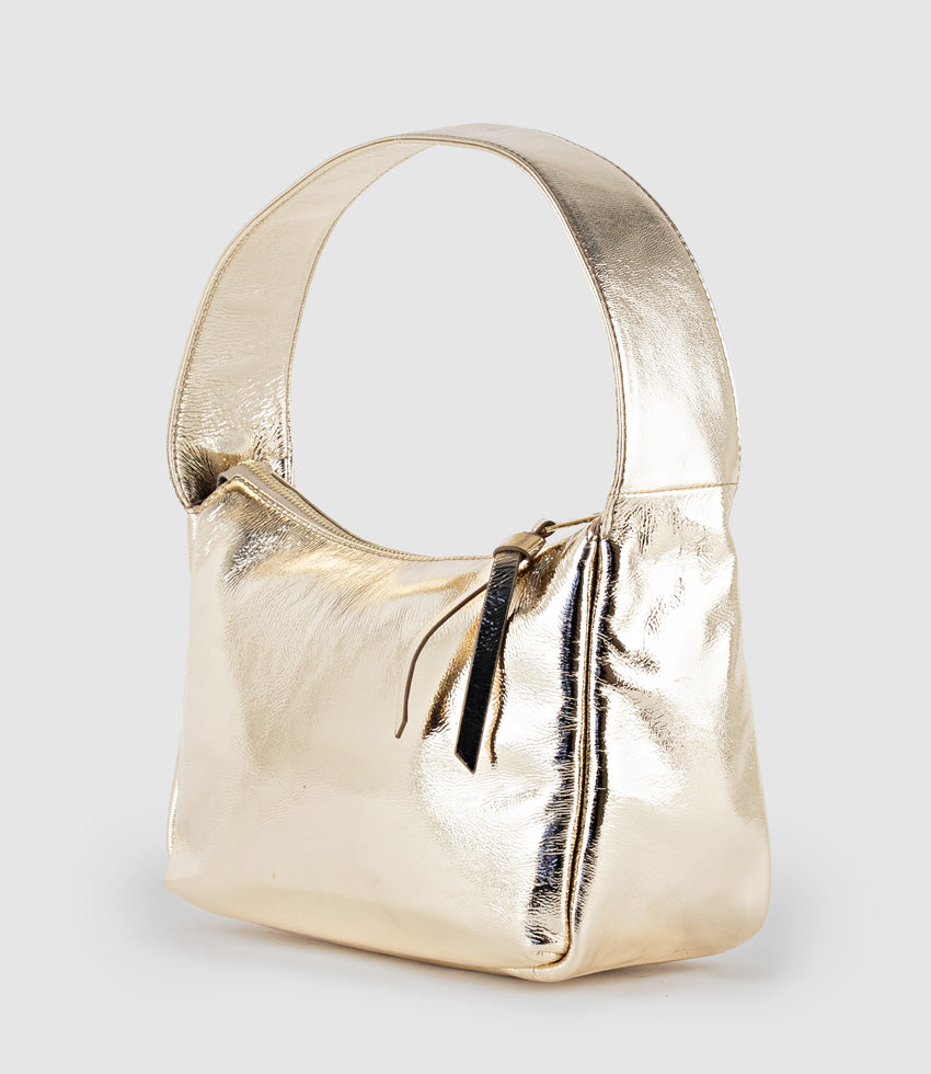 NARINA Large Soft Bag in Gold Crush - Edward Meller