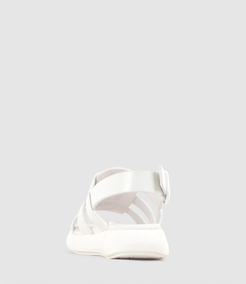 OCHRA Fisherman Sandal on Unit in White Calf - Edward Meller