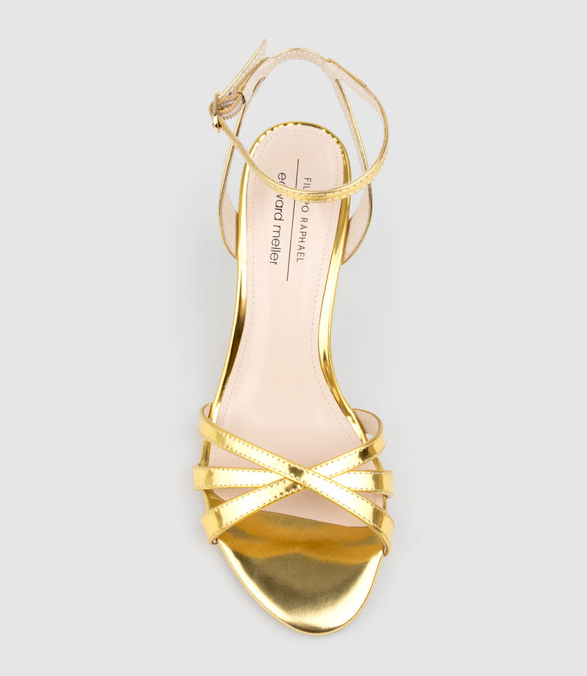 Alexa Gold Strappy Sandal | maurices