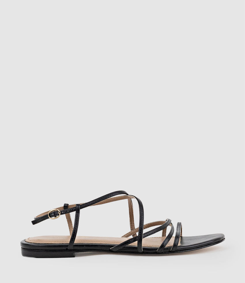 Massimo Dutti FLAT STRAPPY WITH BUCKLE - Sandals - beige 