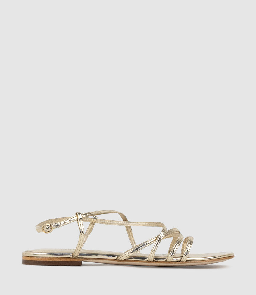 SERVILLE Strappy Sandal in Gold  - Edward Meller