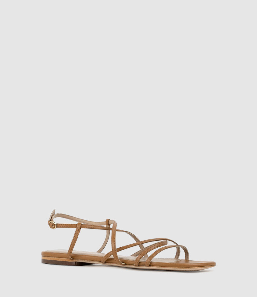 SERVILLE Strappy Sandal in Natural  - Edward Meller