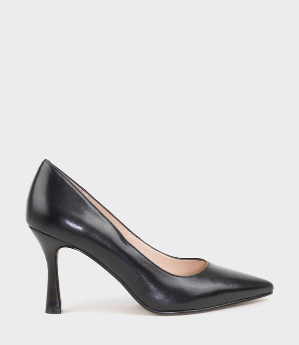 AMARA85 Pump with Louis Heel in Black - Edward Meller