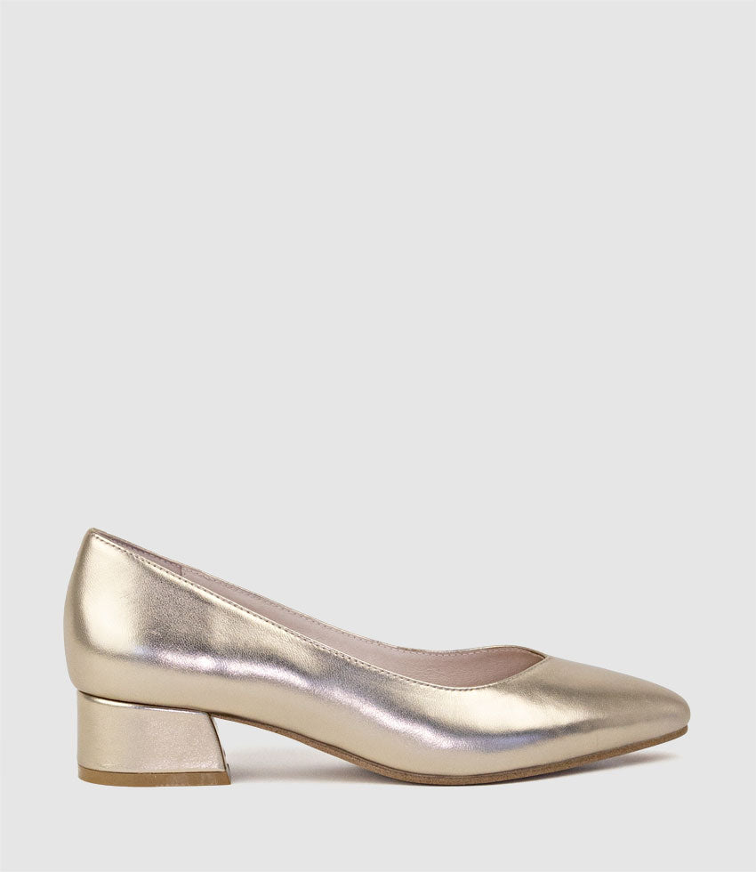 Low Heel Pumps Tagged gold Edward Meller