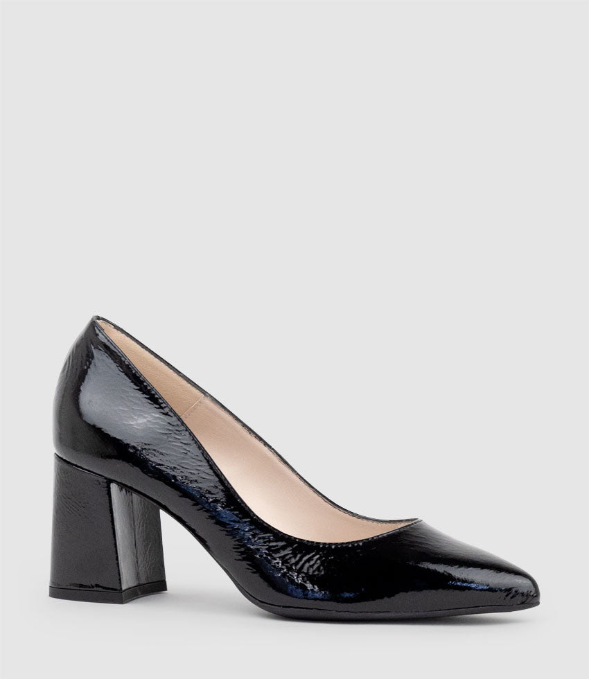 Amazon.com | Cole Haan womens The Go-to Block Heel (45mm) Pump, Black  Leather Wp, 5 US | Pumps