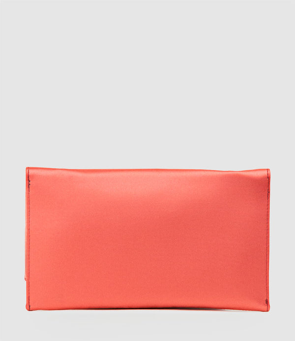 NEVE Envelope Clutch in Red Satin - Edward Meller